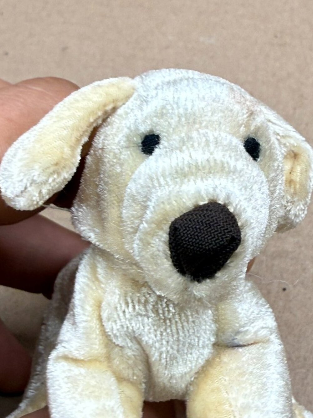 Vintage 2001 Animal Alley McDonald's Plush Dog Toy 5" Cream Stuffed Animal - Picture 1 of 6